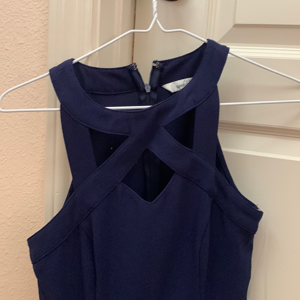 navy juniors mini dress